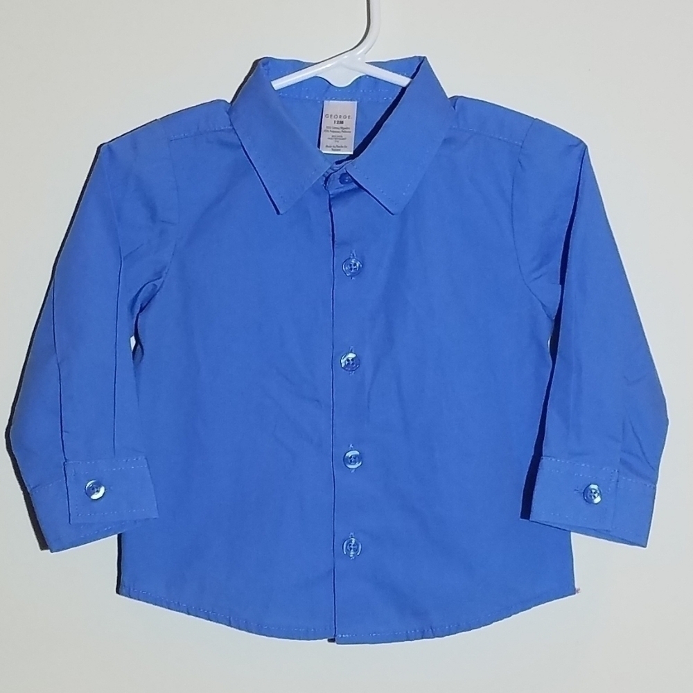 George Button Down Collatd Dress Shirt 12m